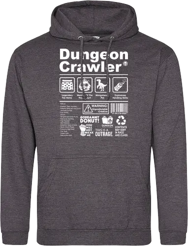 Dungeon Crawler label - dungeon crawler carl, labels, princess donut, cat, novel, books, retro, vintage, princess donut, fantasy - Standard Hoodie