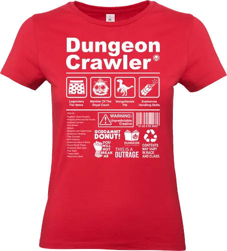 Dungeon Crawler label - dungeon crawler carl, labels, princess donut, cat, novel, books, retro, vintage, princess donut, fantasy - Standard T-Shirt (Women)