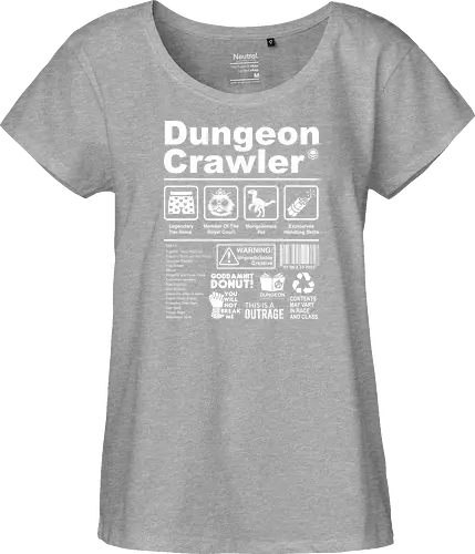 Dungeon Crawler label - dungeon crawler carl, labels, princess donut, cat, novel, books, retro, vintage, princess donut, fantasy - Fairtrade Girl Shirt