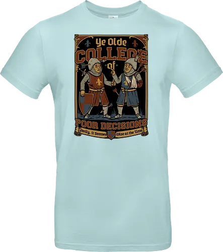 Medieval Knight College - Medieval, Knights, Knight, College Humor, College, Retro College, College Parody, University, University Shirt, Fake University, Decisions, Bad Decisions, Decision, Wise, Warrior, War, Fight, Battle, Fun, Funny, Rpg, Role-play, Role-playing, Roleplay Game, Role-playing Game, Critical Role, Roleplay, Roleplaying, D20, Roleplaying Game, Pen and Paper, Dungeon Master, Pen and Paper, Pen and paper, Dungeon, Fantasy, Adventure, Mascot, Meme - Standard T-Shirt