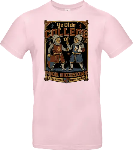 Medieval Knight College - Medieval, Knights, Knight, College Humor, College, Retro College, College Parody, University, University Shirt, Fake University, Decisions, Bad Decisions, Decision, Wise, Warrior, War, Fight, Battle, Fun, Funny, Rpg, Role-play, Role-playing, Roleplay Game, Role-playing Game, Critical Role, Roleplay, Roleplaying, D20, Roleplaying Game, Pen and Paper, Dungeon Master, Pen and Paper, Pen and paper, Dungeon, Fantasy, Adventure, Mascot, Meme - Standard T-Shirt