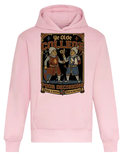Medieval Knight College - Medieval, Knights, Knight, College Humor, College, Retro College, College Parody, University, University Shirt, Fake University, Decisions, Bad Decisions, Decision, Wise, Warrior, War, Fight, Battle, Fun, Funny, Rpg, Role-play, Role-playing, Roleplay Game, Role-playing Game, Critical Role, Roleplay, Roleplaying, D20, Roleplaying Game, Pen and Paper, Dungeon Master, Pen and Paper, Pen and paper, Dungeon, Fantasy, Adventure, Mascot, Meme - Heavyweight Hoodie