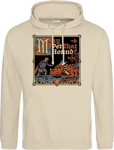 Medieval Meme Pet Dragon - Medieval, Memes, Meme, Internet, Pet, Dragon, Monster, Creature, Fun, Funny, Rpg, Role-play, Role-playing, Roleplay Game, Role-playing Game, Roleplay, Roleplaying Game, D20, Dungeon Master, Dungeon, Dungeons, Fantasy, Adventure, Magic, Magical Creatures, Magical Creature, Magical, Dog, Knight, Warrior - Standard Hoodie