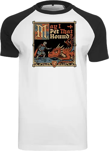 Medieval Meme Pet Dragon - Medieval, Memes, Meme, Internet, Pet, Dragon, Monster, Creature, Fun, Funny, Rpg, Role-play, Role-playing, Roleplay Game, Role-playing Game, Roleplay, Roleplaying Game, D20, Dungeon Master, Dungeon, Dungeons, Fantasy, Adventure, Magic, Magical Creatures, Magical Creature, Magical, Dog, Knight, Warrior - Raglan T-Shirt