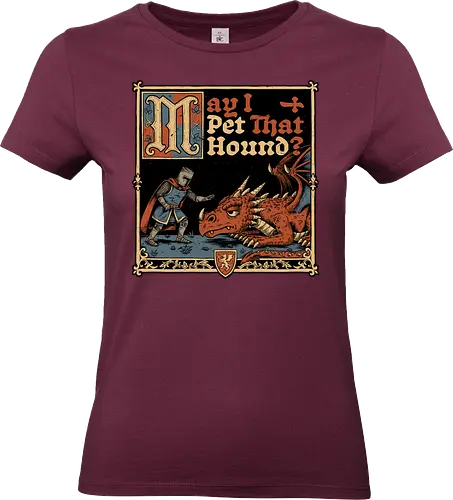 Medieval Meme Pet Dragon - Medieval, Memes, Meme, Internet, Pet, Dragon, Monster, Creature, Fun, Funny, Rpg, Role-play, Role-playing, Roleplay Game, Role-playing Game, Roleplay, Roleplaying Game, D20, Dungeon Master, Dungeon, Dungeons, Fantasy, Adventure, Magic, Magical Creatures, Magical Creature, Magical, Dog, Knight, Warrior - Standard T-Shirt (Women)