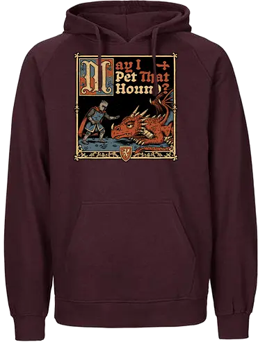 Medieval Meme Pet Dragon - Medieval, Memes, Meme, Internet, Pet, Dragon, Monster, Creature, Fun, Funny, Rpg, Role-play, Role-playing, Roleplay Game, Role-playing Game, Roleplay, Roleplaying Game, D20, Dungeon Master, Dungeon, Dungeons, Fantasy, Adventure, Magic, Magical Creatures, Magical Creature, Magical, Dog, Knight, Warrior - Fairtrade Hoodie