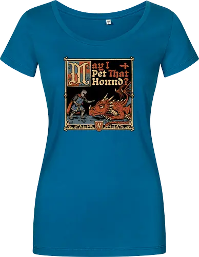 Medieval Meme Pet Dragon - Medieval, Memes, Meme, Internet, Pet, Dragon, Monster, Creature, Fun, Funny, Rpg, Role-play, Role-playing, Roleplay Game, Role-playing Game, Roleplay, Roleplaying Game, D20, Dungeon Master, Dungeon, Dungeons, Fantasy, Adventure, Magic, Magical Creatures, Magical Creature, Magical, Dog, Knight, Warrior - Women T-Shirt
