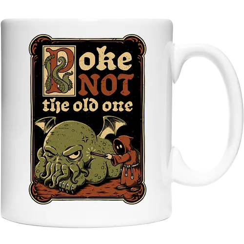 Medieval Poke Cthulhu - Medieval, Call Of Cthulhu, Cthulhu, Cthulhu Mythos, Hp Lovecraft, Lovecraftian, Lovecraft, H.p. Lovecraft, H P Lovecraft, Classic Horror, Horror, Horror Comedy, Horror Humor, Cosmic, Cosmic Horror, Fun, Funny, Poke, Tentacles, Tentacle, Fantasy, Adventure, Classic, Books, Book, Bookworm, Occultism, Cultist, Ritual, Sleep, Sleepy, Sleeping - Cup
