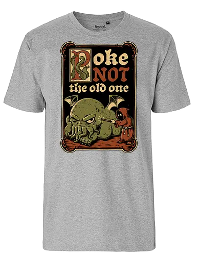 Medieval Poke Cthulhu - Medieval, Call Of Cthulhu, Cthulhu, Cthulhu Mythos, Hp Lovecraft, Lovecraftian, Lovecraft, H.p. Lovecraft, H P Lovecraft, Classic Horror, Horror, Horror Comedy, Horror Humor, Cosmic, Cosmic Horror, Fun, Funny, Poke, Tentacles, Tentacle, Fantasy, Adventure, Classic, Books, Book, Bookworm, Occultism, Cultist, Ritual, Sleep, Sleepy, Sleeping - Fairtrade T-Shirt