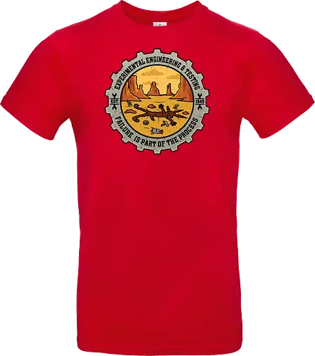 Experimental Engineering – Failure Is Part Of The Process - Ingenieur, Engineering, Cartoon, Coyote, Experiment, Failure, Tech, Humor, Lustig, Geschenk, Vintage Badge, Science, Erfinder, Geek, Nerd - Standard T-Shirt