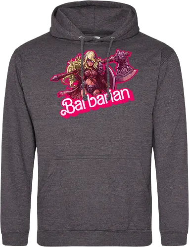 Barbarian Girl - dnd barbarian, geek girl, dungeon master gift, ttrpg gift for her, goblin dice, warrior girl, critical hit, forgotten realm, critical role, dnd character girl, dungeon crawler carl, Pen and paper, Pen and paper - Standard Hoodie