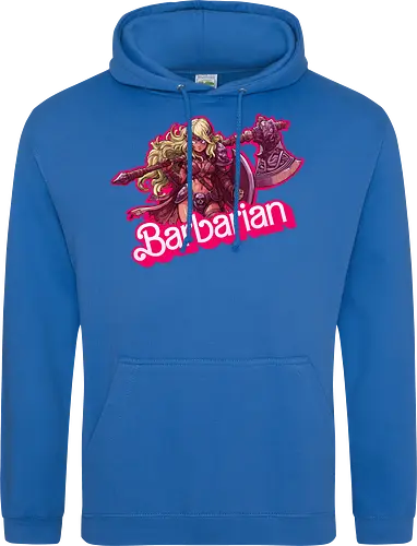 Barbarian Girl - dnd barbarian, geek girl, dungeon master gift, ttrpg gift for her, goblin dice, warrior girl, critical hit, forgotten realm, critical role, dnd character girl, dungeon crawler carl, Pen and paper, Pen and paper - Standard Hoodie