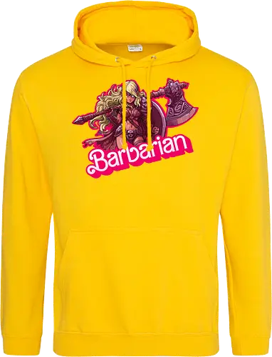 Barbarian Girl - dnd barbarian, geek girl, dungeon master gift, ttrpg gift for her, goblin dice, warrior girl, critical hit, forgotten realm, critical role, dnd character girl, dungeon crawler carl, Pen and paper, Pen and paper - Standard Hoodie