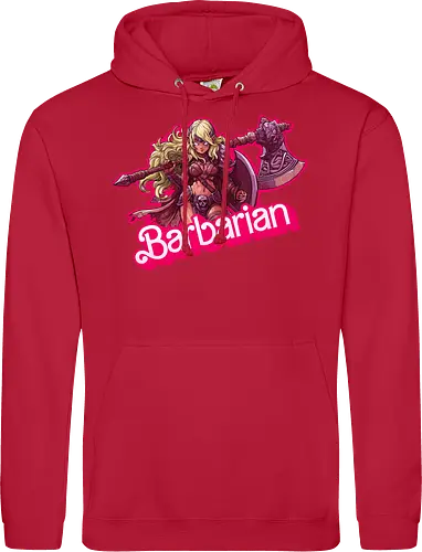 Barbarian Girl - dnd barbarian, geek girl, dungeon master gift, ttrpg gift for her, goblin dice, warrior girl, critical hit, forgotten realm, critical role, dnd character girl, dungeon crawler carl, Pen and paper, Pen and paper - Standard Hoodie