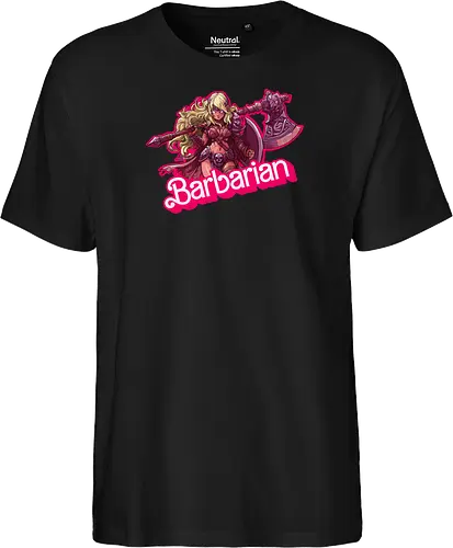 Barbarian Girl - dnd barbarian, geek girl, dungeon master gift, ttrpg gift for her, goblin dice, warrior girl, critical hit, forgotten realm, critical role, dnd character girl, dungeon crawler carl, Pen and paper, Pen and paper - Fairtrade T-Shirt