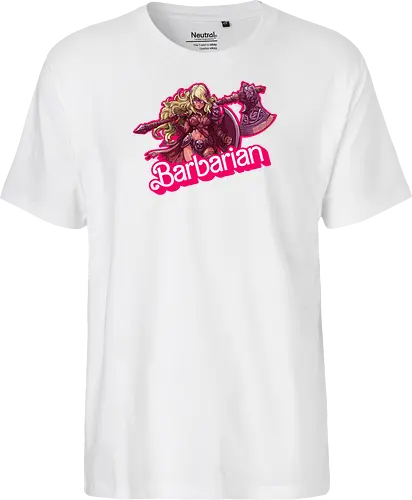 Barbarian Girl - dnd barbarian, geek girl, dungeon master gift, ttrpg gift for her, goblin dice, warrior girl, critical hit, forgotten realm, critical role, dnd character girl, dungeon crawler carl, Pen and paper, Pen and paper - Fairtrade T-Shirt