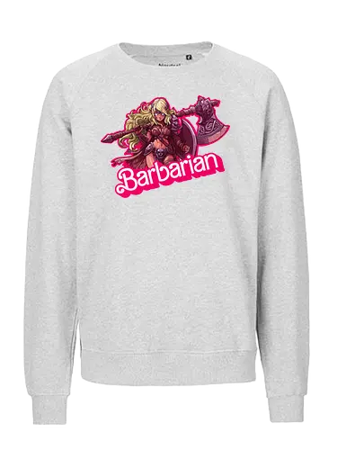 Barbarian Girl - dnd barbarian, geek girl, dungeon master gift, ttrpg gift for her, goblin dice, warrior girl, critical hit, forgotten realm, critical role, dnd character girl, dungeon crawler carl, Pen and paper, Pen and paper - Fairtrade Sweatshirt