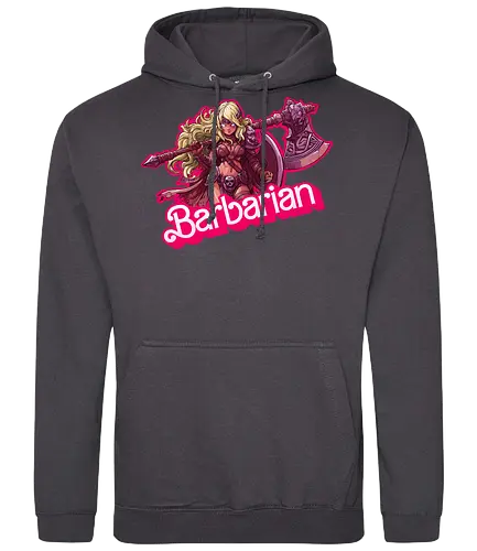 Barbarian Girl - dnd barbarian, geek girl, dungeon master gift, ttrpg gift for her, goblin dice, warrior girl, critical hit, forgotten realm, critical role, dnd character girl, dungeon crawler carl, Pen and paper, Pen and paper - Standard Hoodie