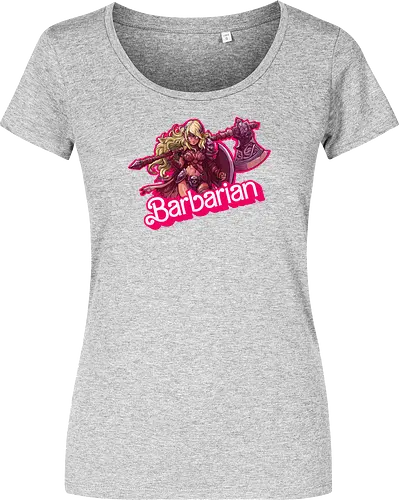 Barbarian Girl - dnd barbarian, geek girl, dungeon master gift, ttrpg gift for her, goblin dice, warrior girl, critical hit, forgotten realm, critical role, dnd character girl, dungeon crawler carl, Pen and paper, Pen and paper - Women T-Shirt
