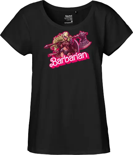 Barbarian Girl - dnd barbarian, geek girl, dungeon master gift, ttrpg gift for her, goblin dice, warrior girl, critical hit, forgotten realm, critical role, dnd character girl, dungeon crawler carl, Pen and paper, Pen and paper - Fairtrade Girl Shirt