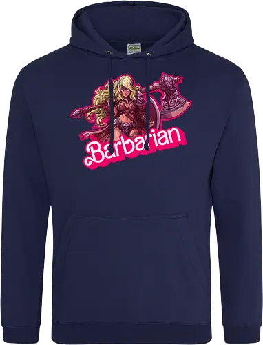 Barbarian Girl - dnd barbarian, geek girl, dungeon master gift, ttrpg gift for her, goblin dice, warrior girl, critical hit, forgotten realm, critical role, dnd character girl, dungeon crawler carl, Pen and paper, Pen and paper - Standard Hoodie