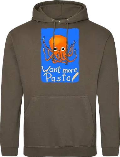 Want more Pasta! - Octopus, Hunger, Appetit, Pasta, Nudeln, Noodles - Standard Hoodie