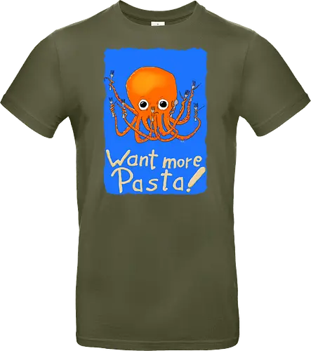 Want more Pasta! - Octopus, Hunger, Appetit, Pasta, Nudeln, Noodles - Standard T-Shirt