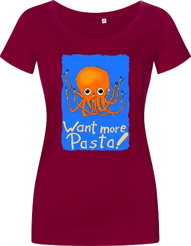 Want more Pasta! - Octopus, Hunger, Appetit, Pasta, Nudeln, Noodles - Women T-Shirt