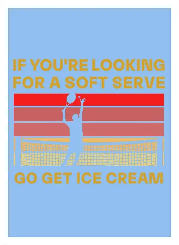 Funny Tennis Quote Vintage Retro Player Humor - Artprint