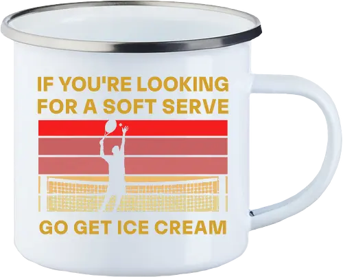 Funny Tennis Quote Vintage Retro Player Humor - Enamel Mug