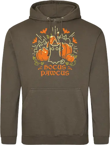 Hocus Pawcus - Halloween Cats - black cats, halloween, pumpkin, spooky cute, witchy, funny quote, magical, hocus pocus, cat lover, bats, oktober, cute animals, witchcraft - Standard Hoodie