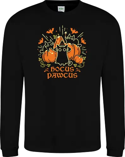 Hocus Pawcus - Halloween Cats - black cats, halloween, pumpkin, spooky cute, witchy, funny quote, magical, hocus pocus, cat lover, bats, oktober, cute animals, witchcraft - Sweatshirt