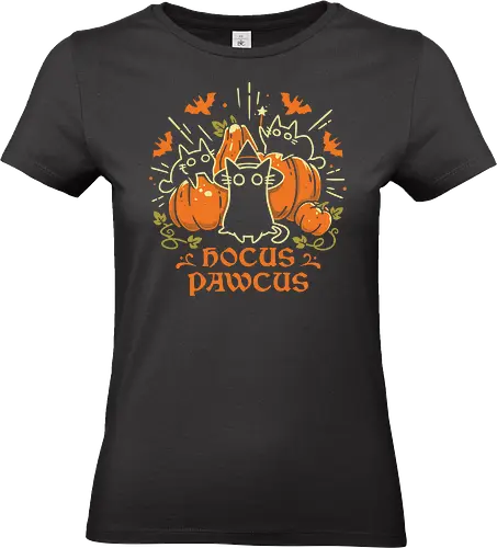 Hocus Pawcus - Halloween Cats - black cats, halloween, pumpkin, spooky cute, witchy, funny quote, magical, hocus pocus, cat lover, bats, oktober, cute animals, witchcraft - Standard T-Shirt (Women)