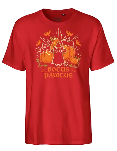 Hocus Pawcus - Halloween Cats - black cats, halloween, pumpkin, spooky cute, witchy, funny quote, magical, hocus pocus, cat lover, bats, oktober, cute animals, witchcraft - Fairtrade T-Shirt