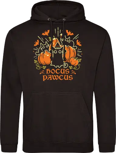 Hocus Pawcus - Halloween Cats - black cats, halloween, pumpkin, spooky cute, witchy, funny quote, magical, hocus pocus, cat lover, bats, oktober, cute animals, witchcraft - Standard Hoodie
