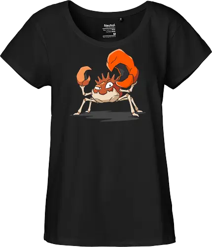 King of the Pinch: The Giant Crab - retro gaming shirt, crab graphic tee, anime pocket monster, giant claw apparel, water type monster, 90s gamer streetwear, ocean animal clothing, funny crustacean tee, retro anime aesthetic, kawaii sea creature - Fairtrade Girl Shirt