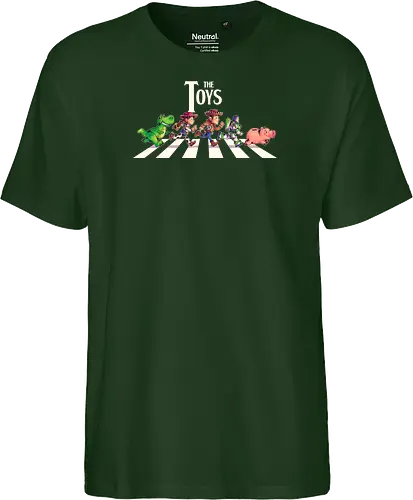 The Toys  - toy, jessie, rex, pig, buzz, woody, t-rex, dino, Tyrannosaurus Rex, abbey road, beatles, pixar - Fairtrade T-Shirt