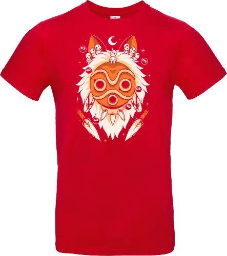 Guardian of the Magic Forest - anime, magic, movies, forest, spirit, mask, cute, fantasy, wolf, japanese, legend, nerd - Standard T-Shirt
