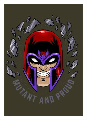 master of magnetism - villain, mutant, mutant leader, magnetism, proud, Magnet, Superhero - Artprint