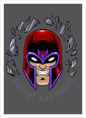 master of magnetism - villain, mutant, mutant leader, magnetism, proud, Magnet, Superhero - Artprint