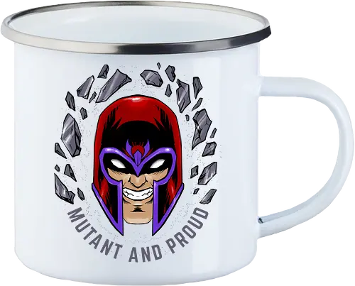 master of magnetism - villain, mutant, mutant leader, magnetism, proud, Magnet, Superhero - Enamel Mug