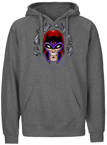 master of magnetism - villain, mutant, mutant leader, magnetism, proud, Magnet, Superhero - Fairtrade Hoodie