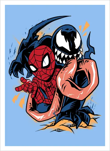 partner in crime - superhero, vigilante, Superhero, Symbiote, carnage, symbiote - Artprint