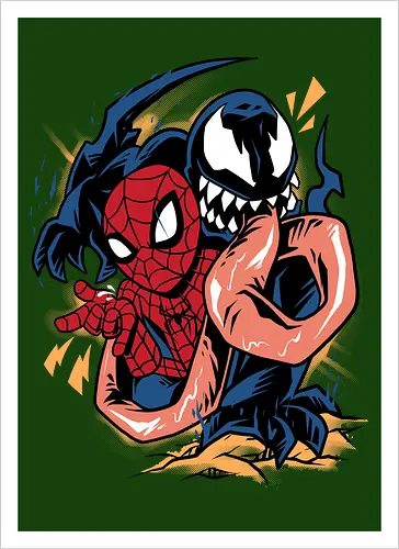 partner in crime - superhero, vigilante, Superhero, Symbiote, carnage, symbiote - Artprint