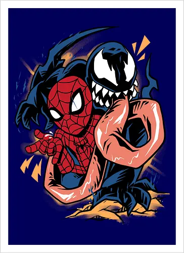 partner in crime - superhero, vigilante, Superhero, Symbiote, carnage, symbiote - Artprint