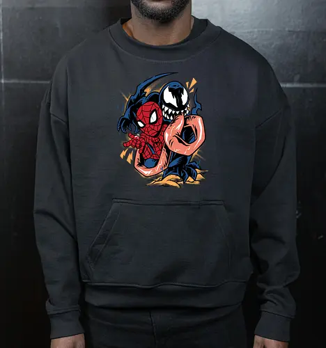 partner in crime - superhero, vigilante, Superhero, Symbiote, carnage, symbiote - Cropped Sweatshirt
