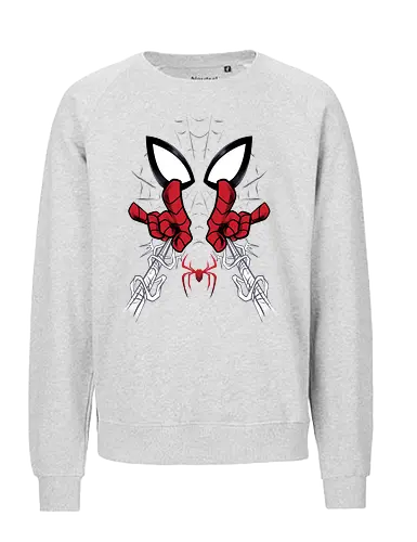 web shooter hero - Superhero, Symbiote, carnage, symbiote, webslinger, superhero, cool, cartoon, spider, sense - Fairtrade Sweatshirt