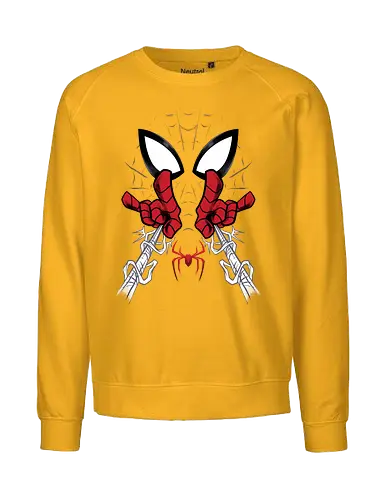 web shooter hero - Superhero, Symbiote, carnage, symbiote, webslinger, superhero, cool, cartoon, spider, sense - Fairtrade Sweatshirt
