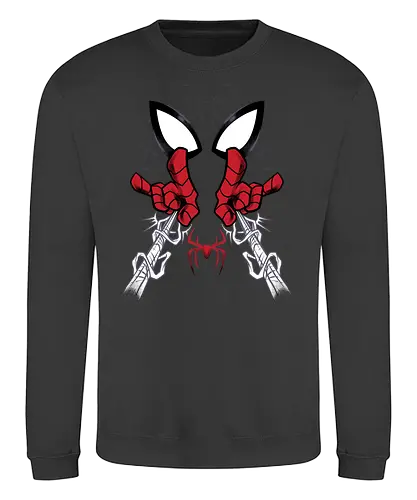 web shooter hero - Superhero, Symbiote, carnage, symbiote, webslinger, superhero, cool, cartoon, spider, sense - Sweatshirt
