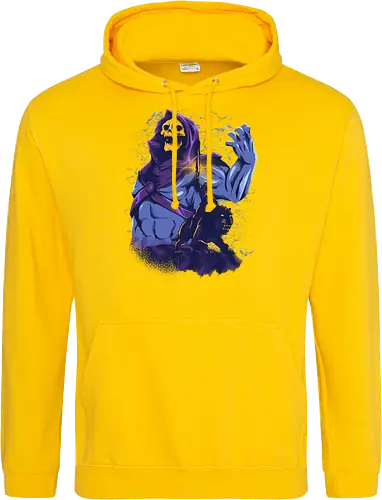 evil golden skull - evil, masterofuniverse, heman, skeletor, cool, sword master, dark magic, kingdom, 80s, vintage, retro - Standard Hoodie